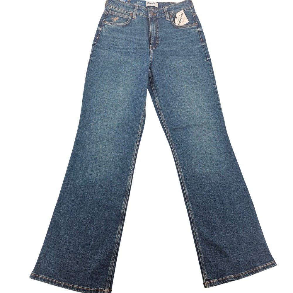 Wrangler Skylar Riding Jeans High Rise Relaxed Fit Dyneema Blue Denim 27x32 NEW